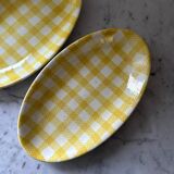 Pair of earthenware serving dishes from Salins pottery