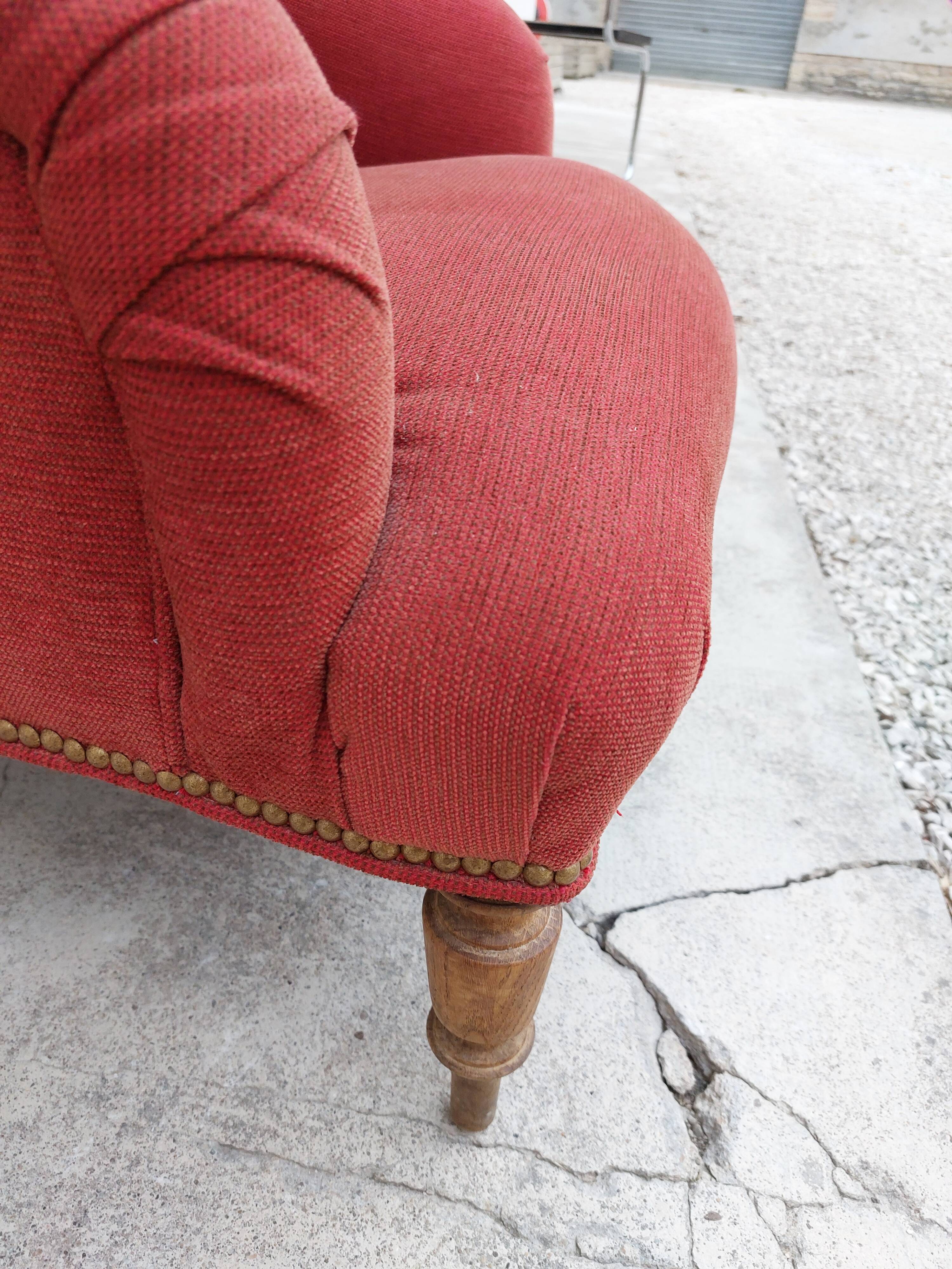 Napoleon III style toad armchair