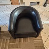 Set of 2 leather armchairs