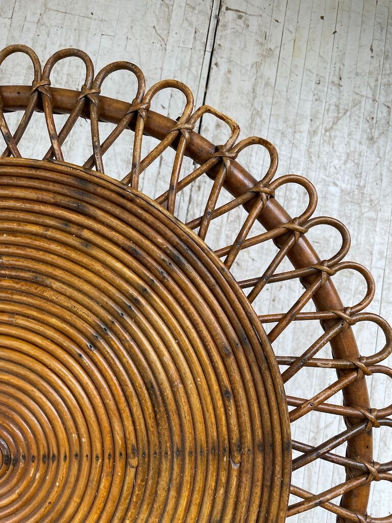 Rattan “sun” coffee table
