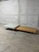 Set of 2 design coffee tables by Molteni&C, light wood and grey lacquered.