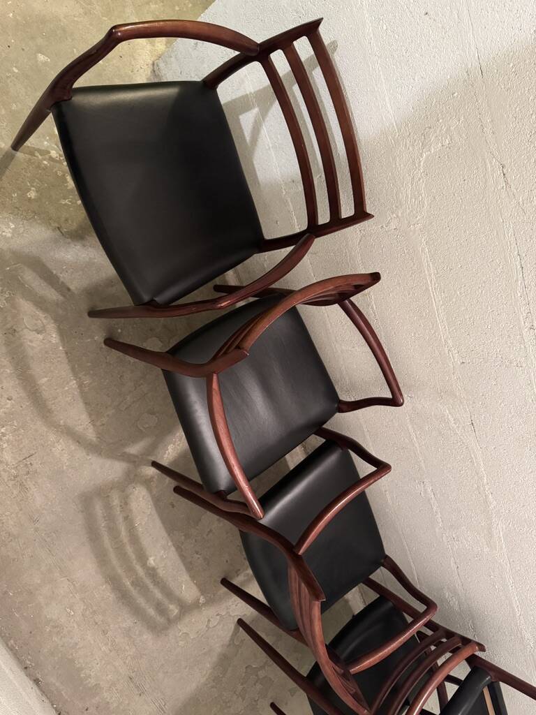 5 Fauteuils scandinave Niels o Møllers Møbelfabrik modéle 62