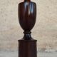 Table lamp base in turned solid wood (mahogany) - mid 20th century.