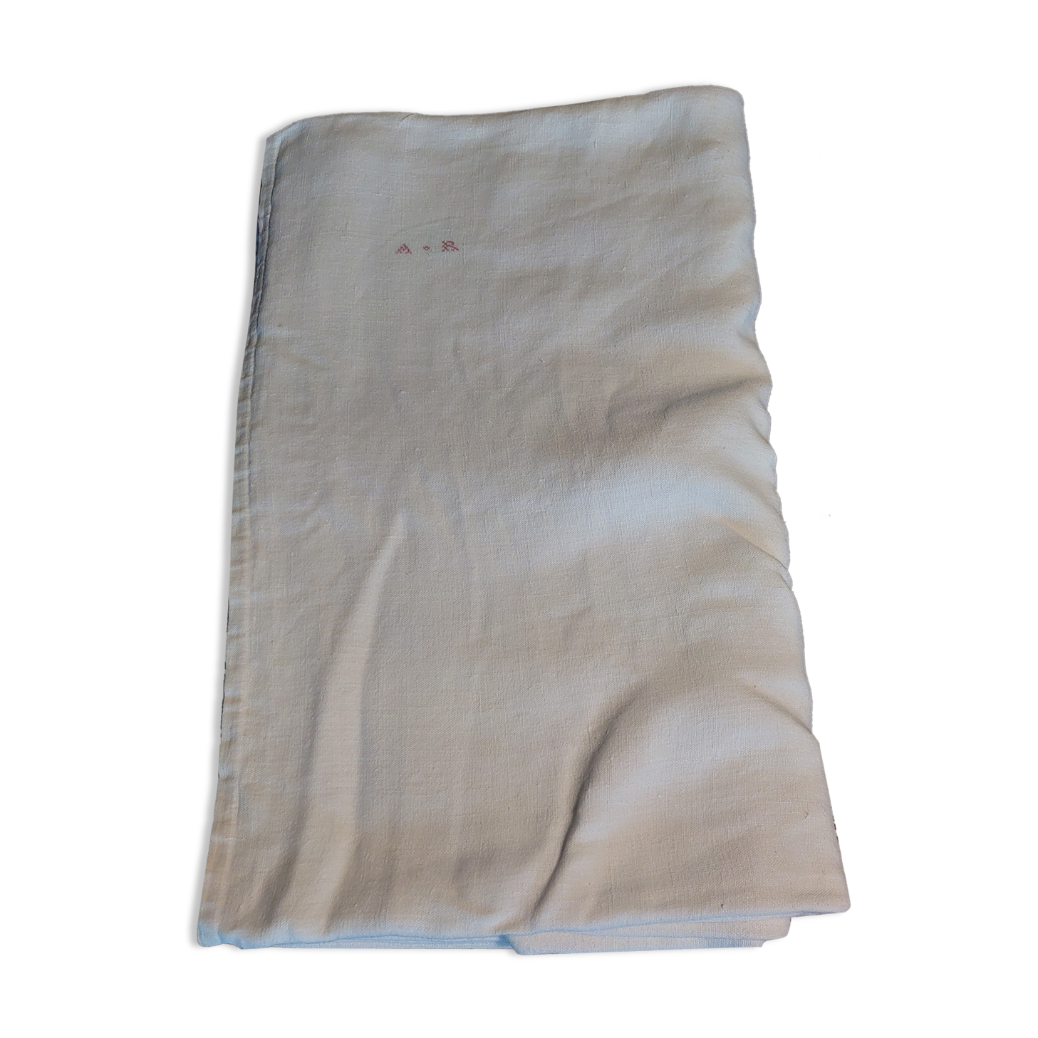Old hemp sheet monogram AR 225 x 280 cm