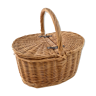 Wicker rattan picnic basket from the 70s