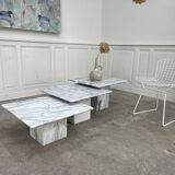 Set of 3 marble nesting tables