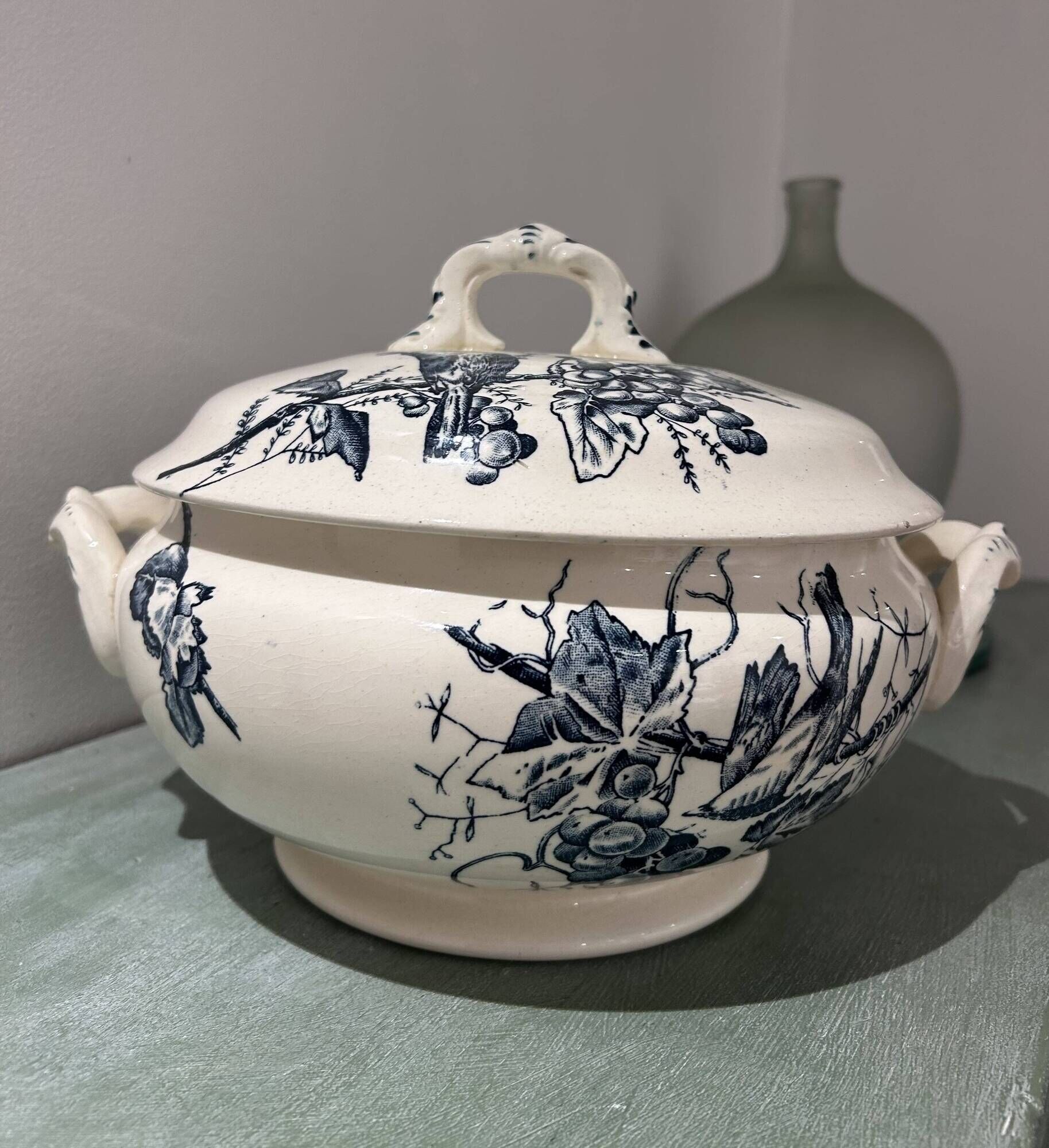 Antique soup tureen, late 19th century.