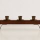1960s Sculptural Wooden & Brass Candleholder