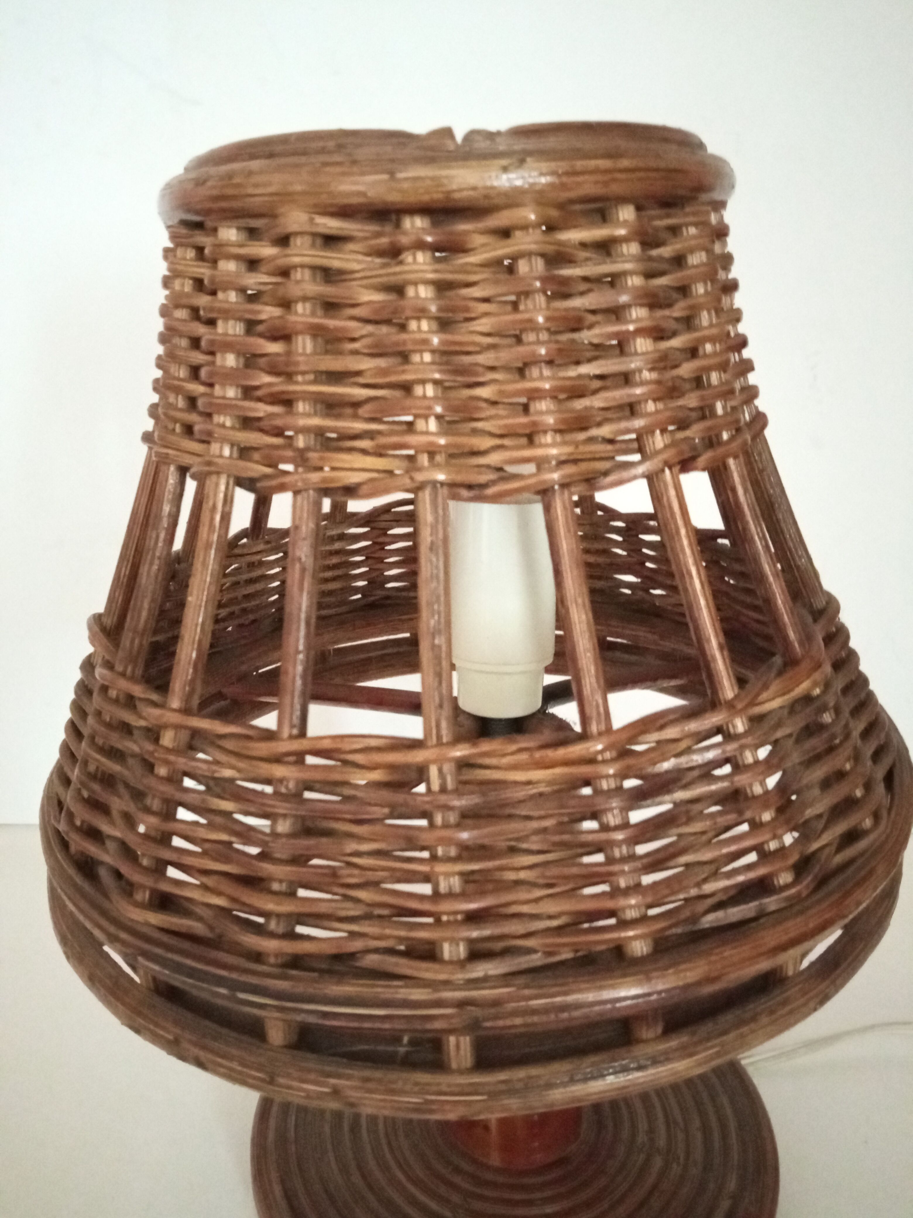 Vintage rattan lamp