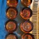 Lot of 8 amber glasses
