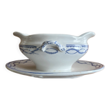 Saucière ancienne en faïence Boch Frères Keramis