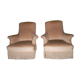 Pair of toad style Napoleon III armchairs