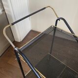 Vintage Italian brass and metal bar cart, 1950s