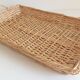 French Provence Large Wicker Basket Tray, Handwoven in France, Late 20th-C