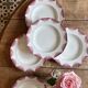 Set of 6 vintage porcelain deep plates