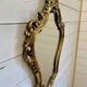 Vintage wall mirror in Louis XV / Baroque style – Carved wooden frame in gold.