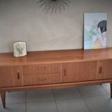 Scandinavian design sideboard in blond teak