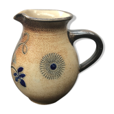 Former pitcher porfrhof brown sandstone enamelled vintage blue décor