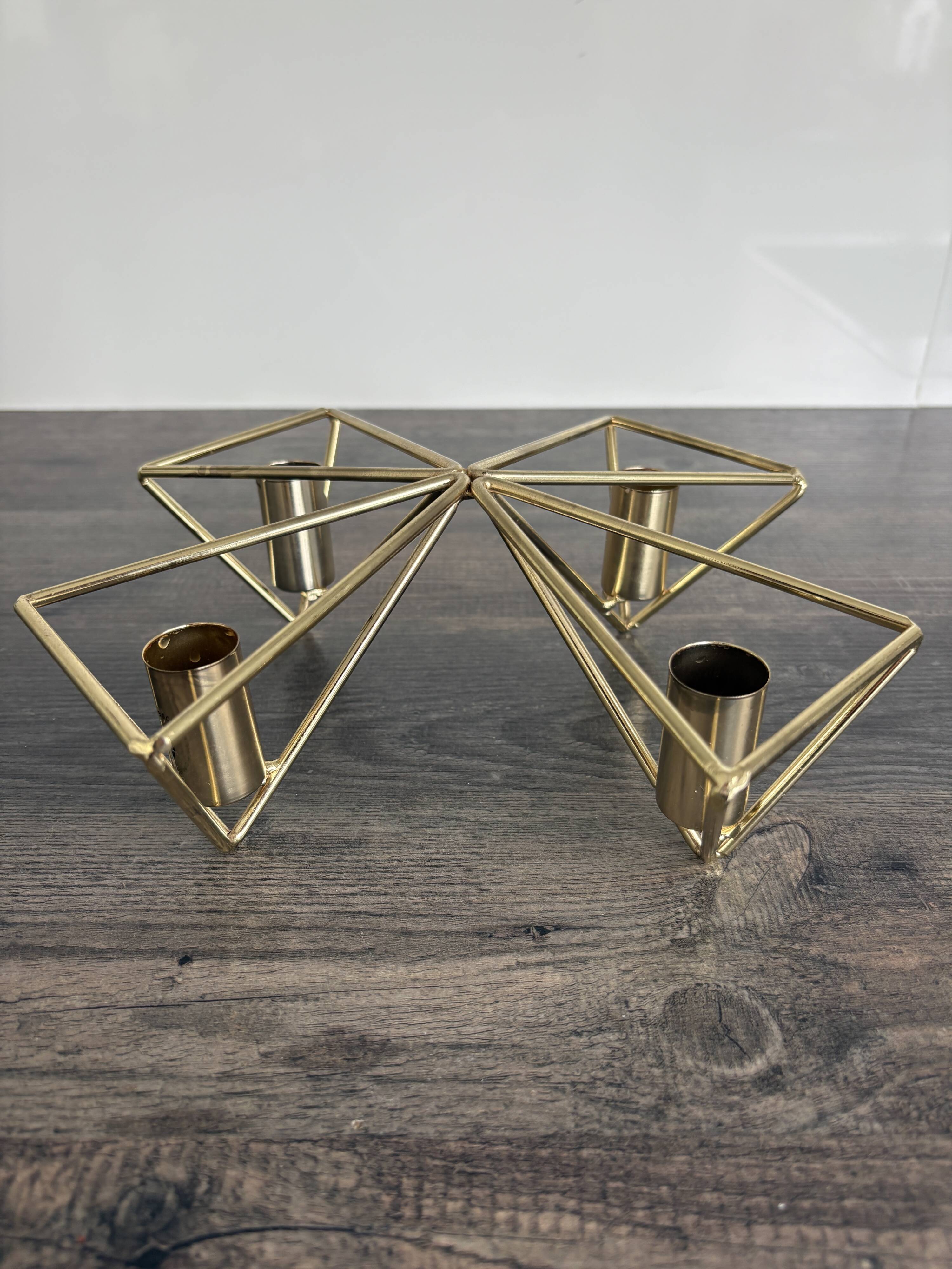 Scandinavian vintage design gold candelabra