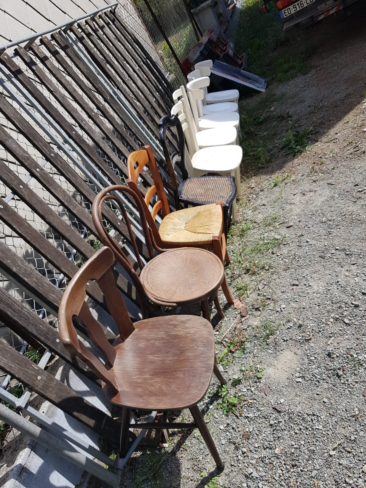 Miscellaneous antique chairs mismatched