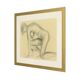 Charcoal Drawing Woman Nude Study Art Framed