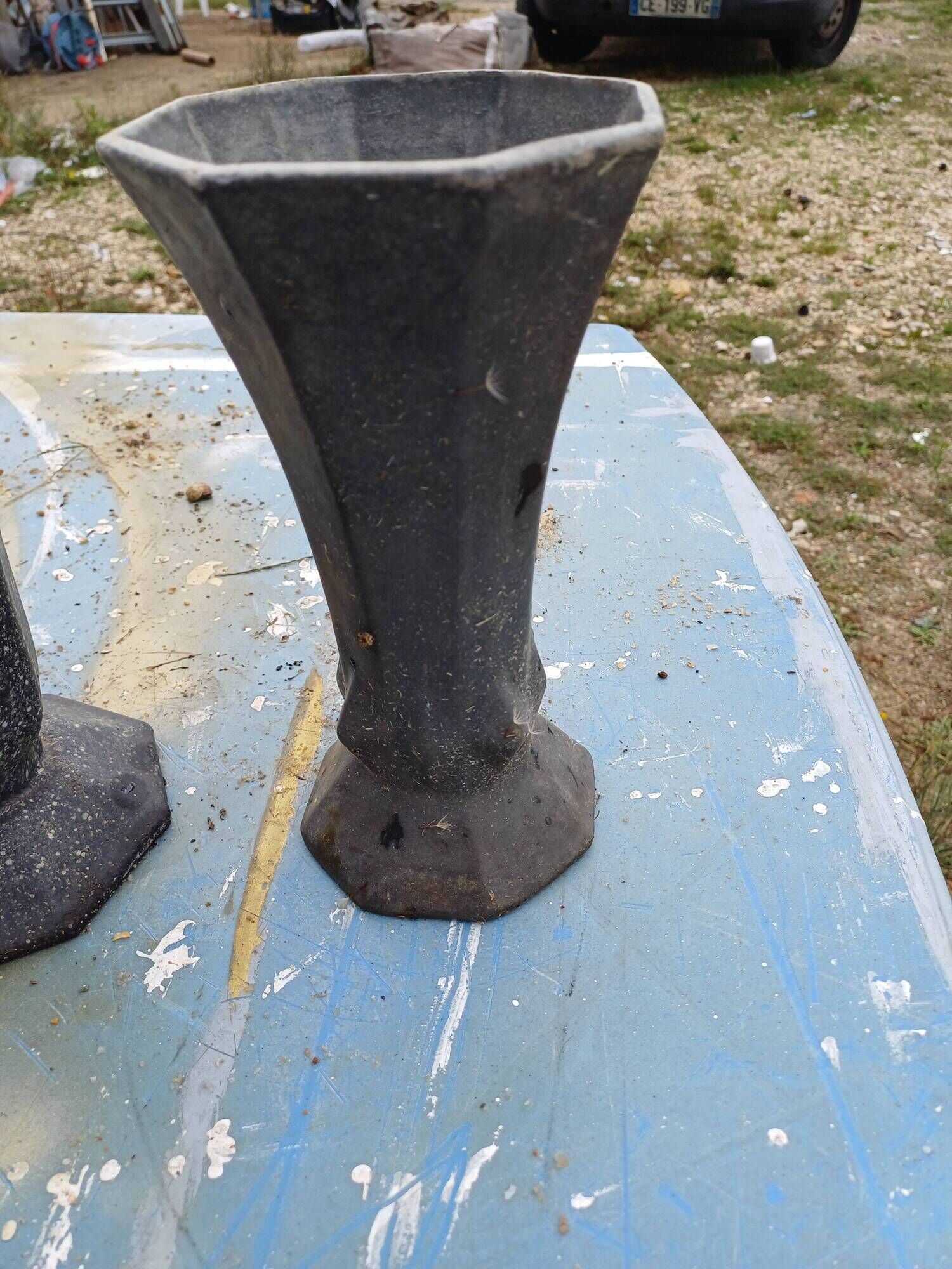 Lot of 6 Cast Iron Vases from 1900 from Charleville-Mézières