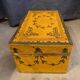 Chinese leather box with floral decor