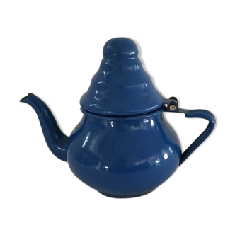 Théière bleue émaillée