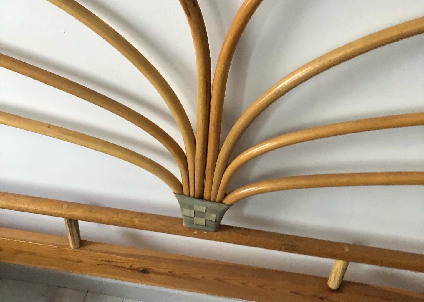 Bamboo and rattan headboard