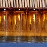 Lot of 8 amber glasses