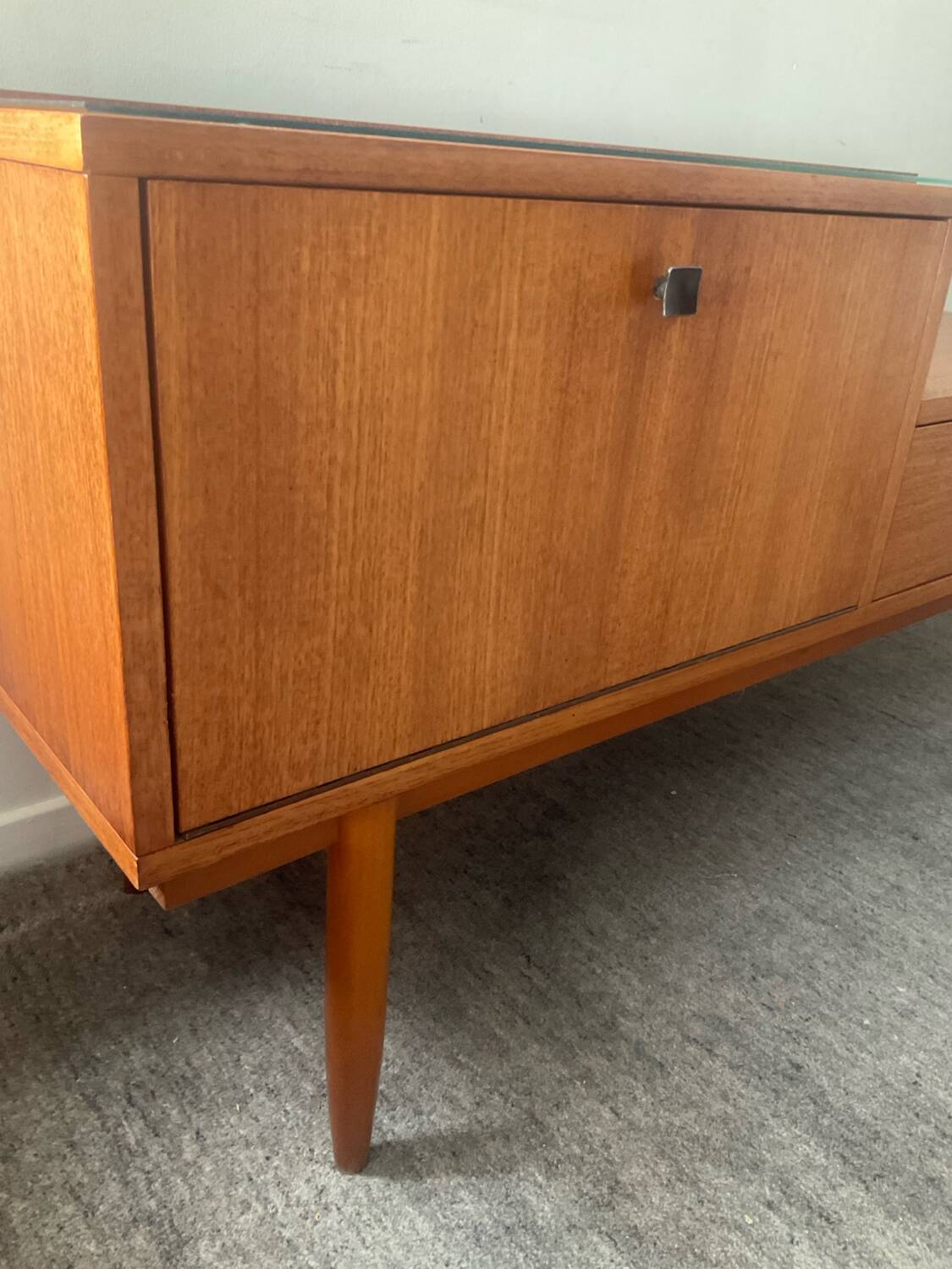 Console, Scandinavian teak sideboard, 1960s