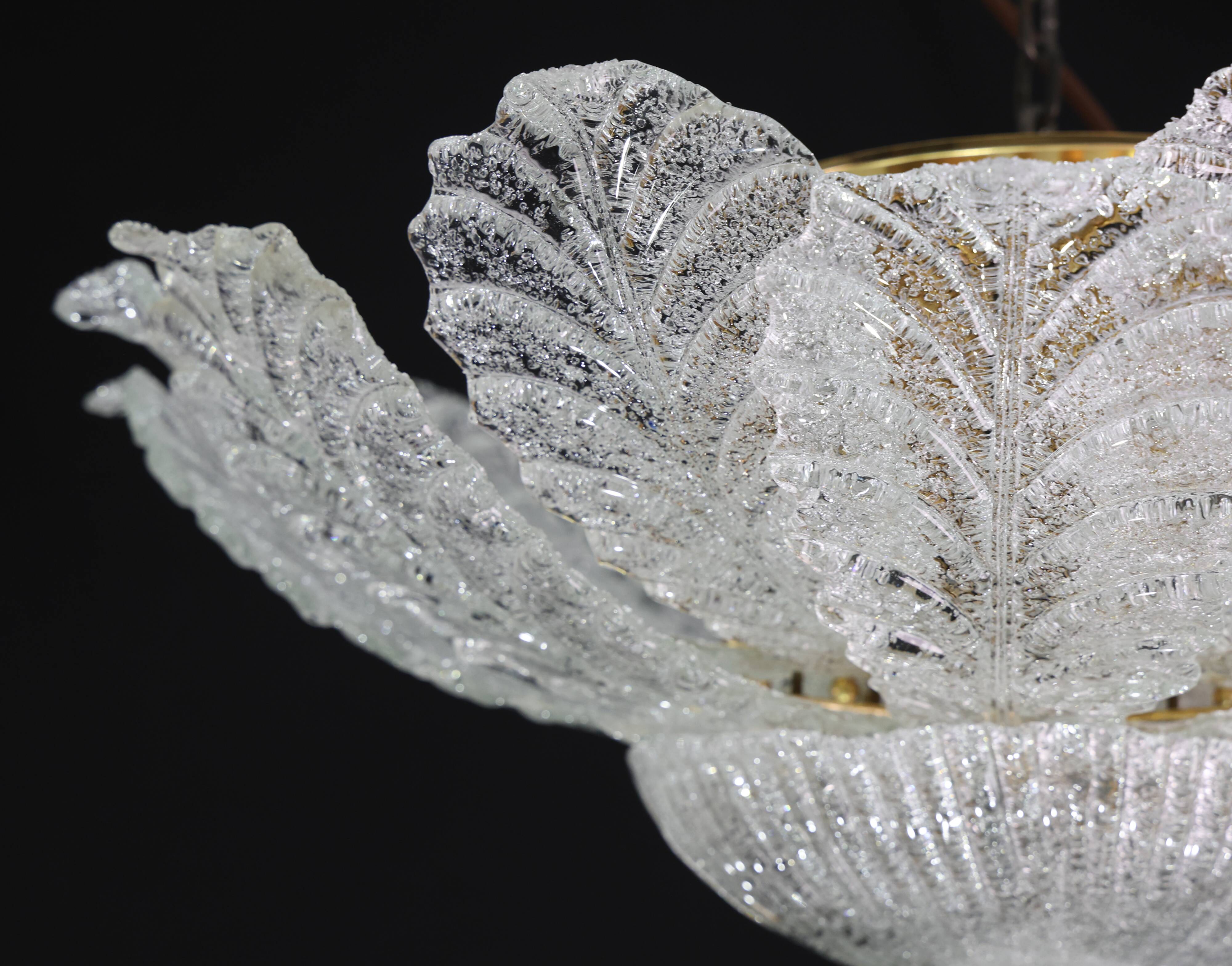 Turin, Italian Murano Glass Ceiling Light or Flush Mount, 1970s