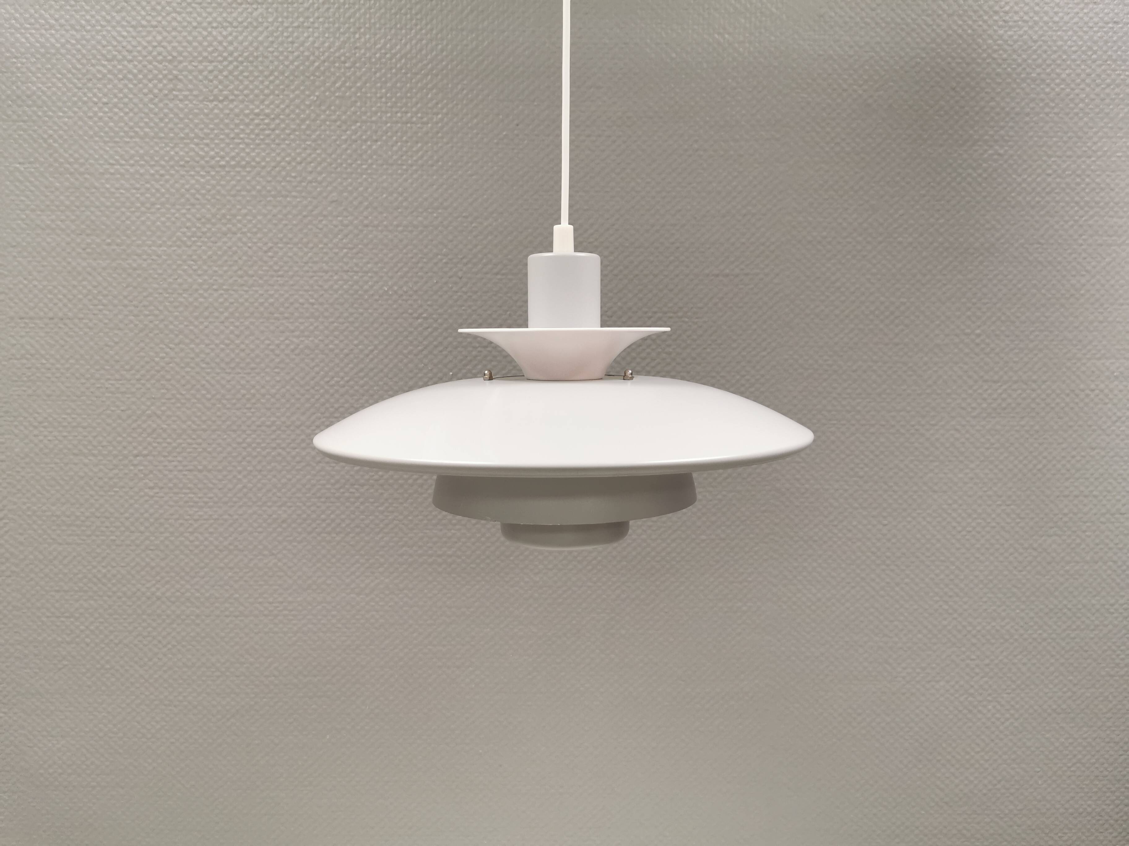 Classic Danish hanging lamp with multiple layers of shades by Lyskaer 1980s