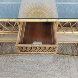 Rattan bar console