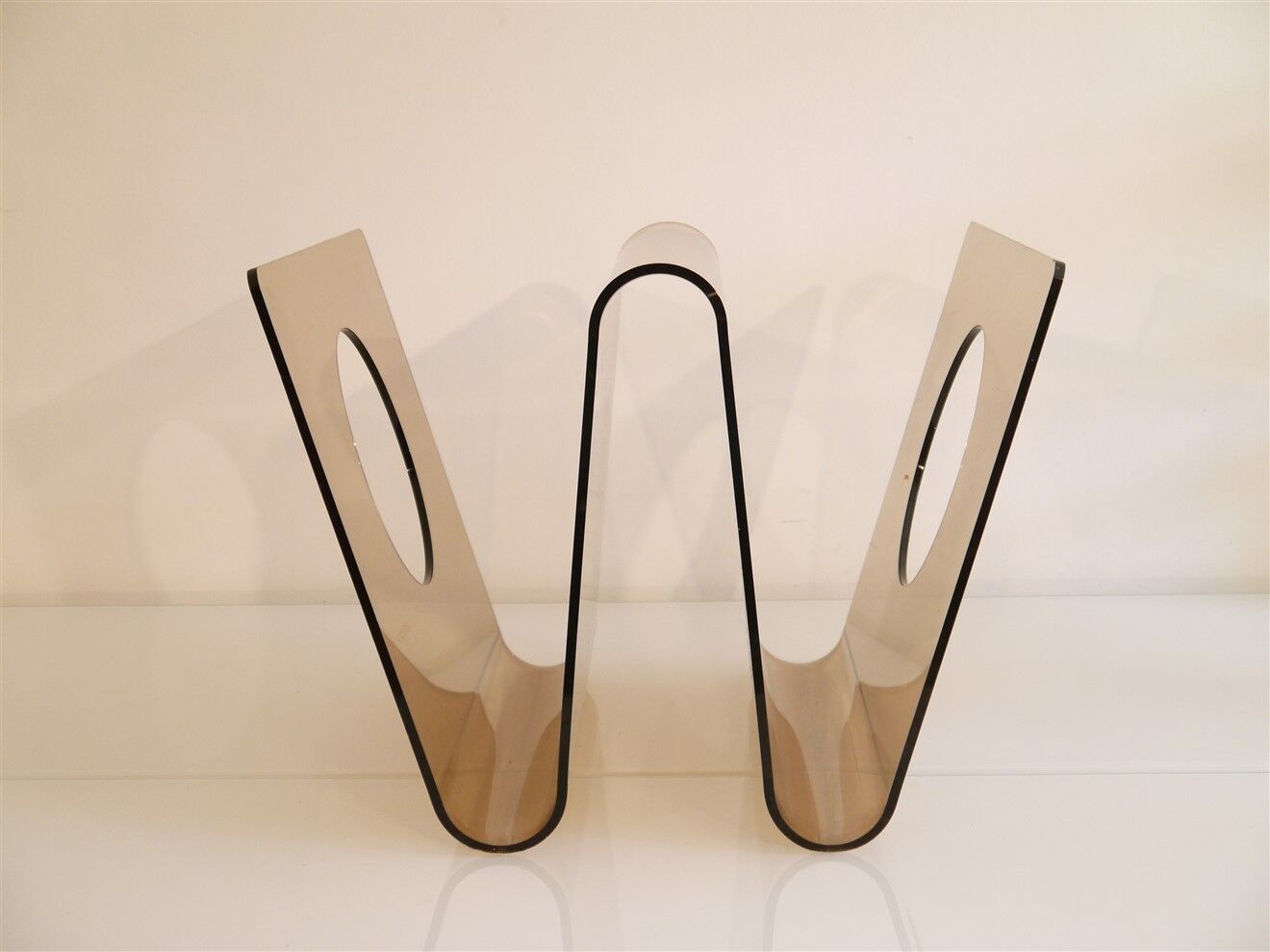 Vintage plexiglass plexiglass magazine holder bobois 1970