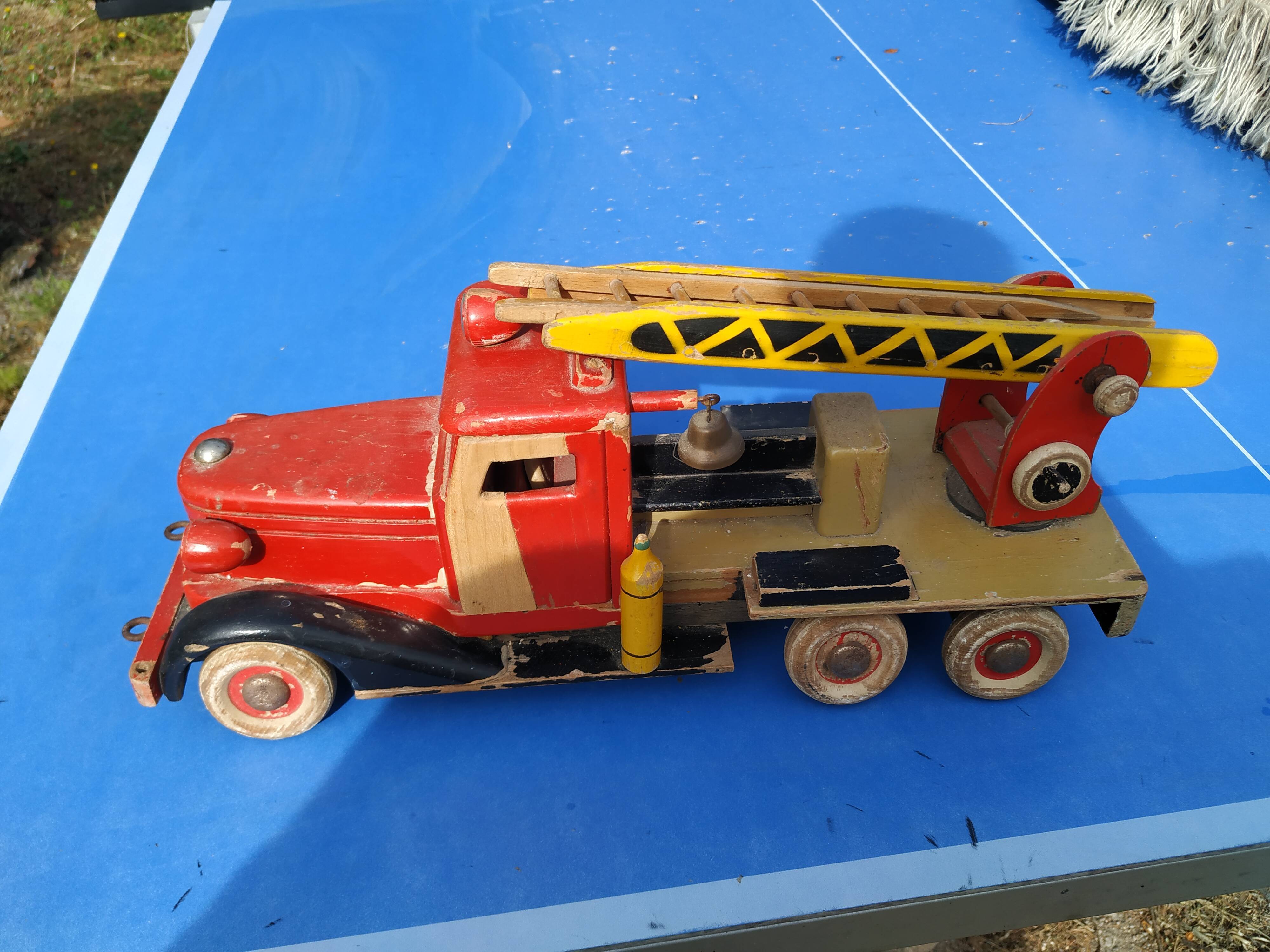 Old wooden fire truck