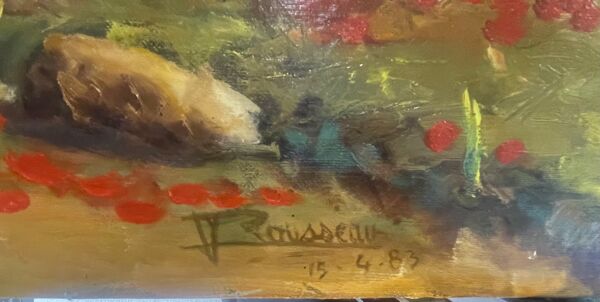 Tableau Huile sur toile signée Rousseau 15/04/83