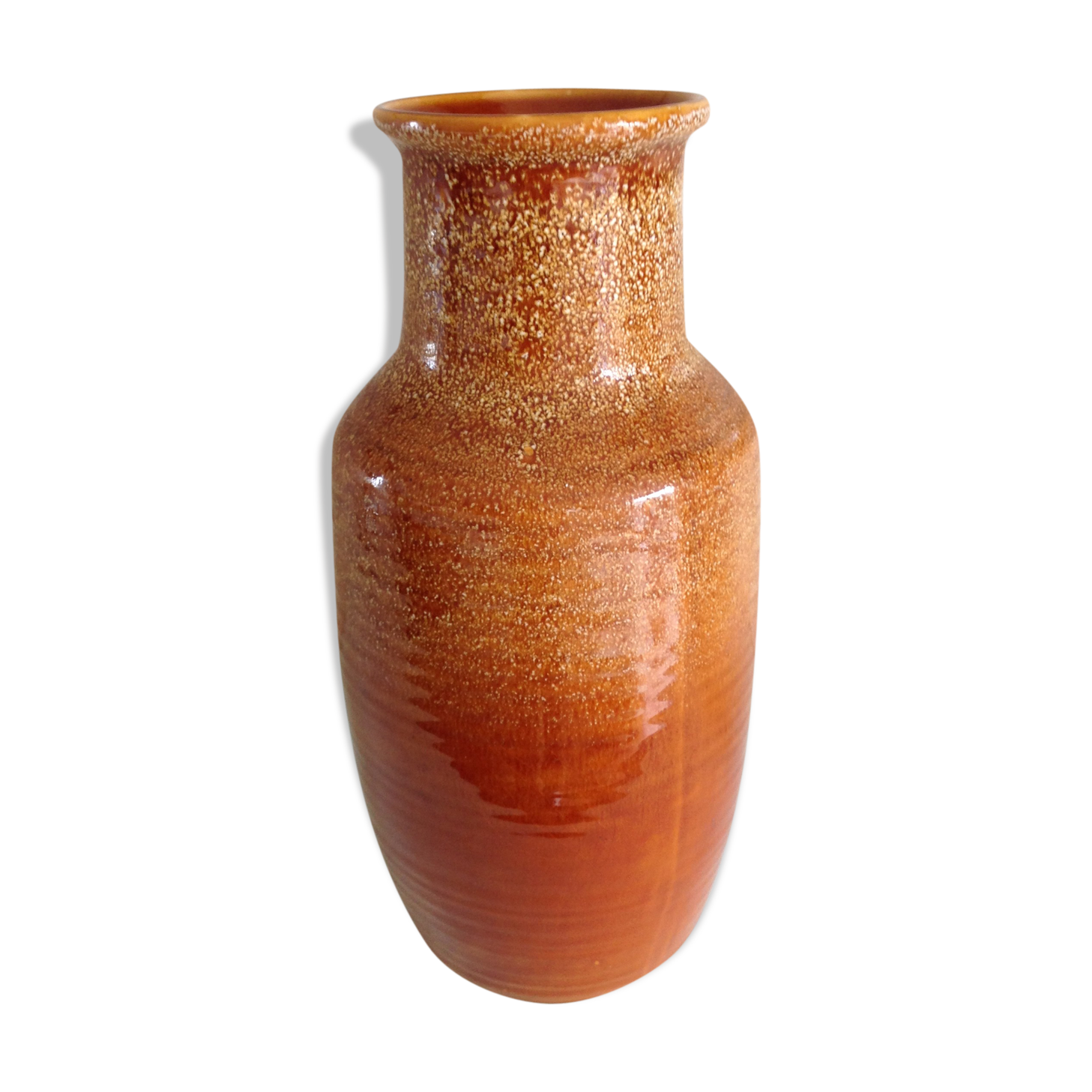 St Clement ceramic brown vase vintage 60-70s