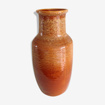 Vase brun en ceramique de St Clement vintage années 60-70