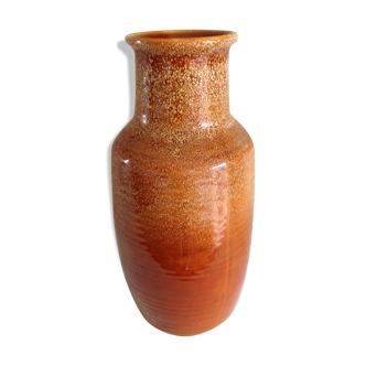 Vase brun en ceramique de St Clement vintage années 60-70