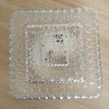 Plafonnier vintage en verre gaufré : éclairage rétro des années 1970