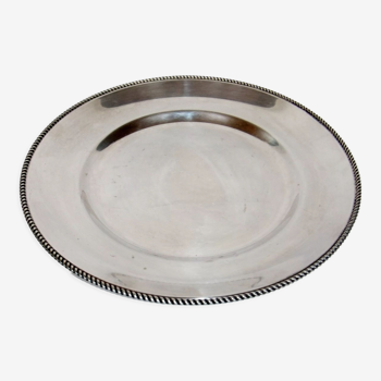 Plateau rond plat service de table Métal argenté poinçon WMF