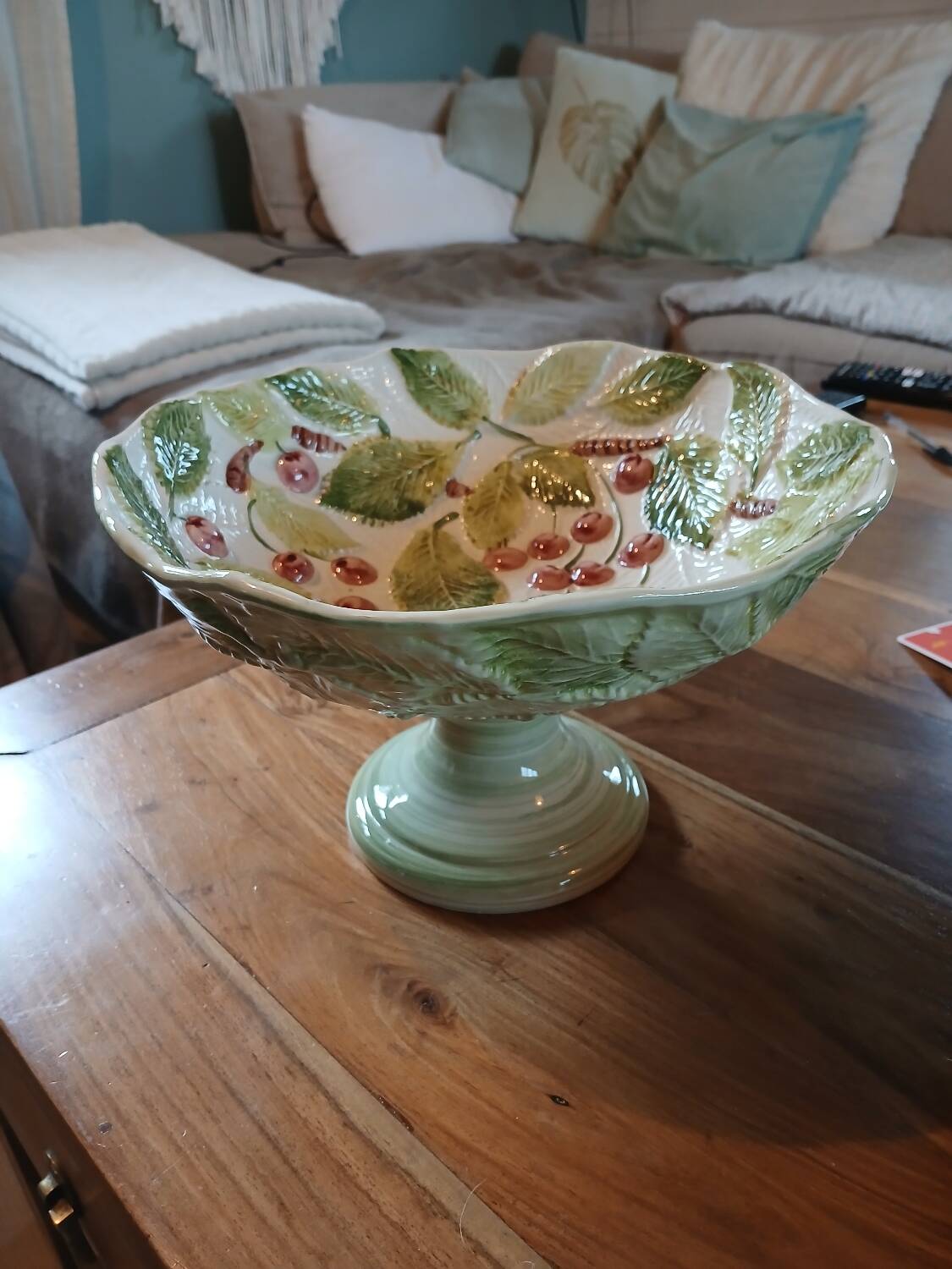 Antique fruit bowl in slip