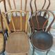 Suite of 6 mismatched bistro chairs Thonet and J&J kohn 1920