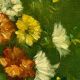 Antique flower painting