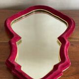 Red and gold felt mirror