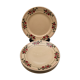Series 6 flat plates vintage art deco earthenware beige cherry décor