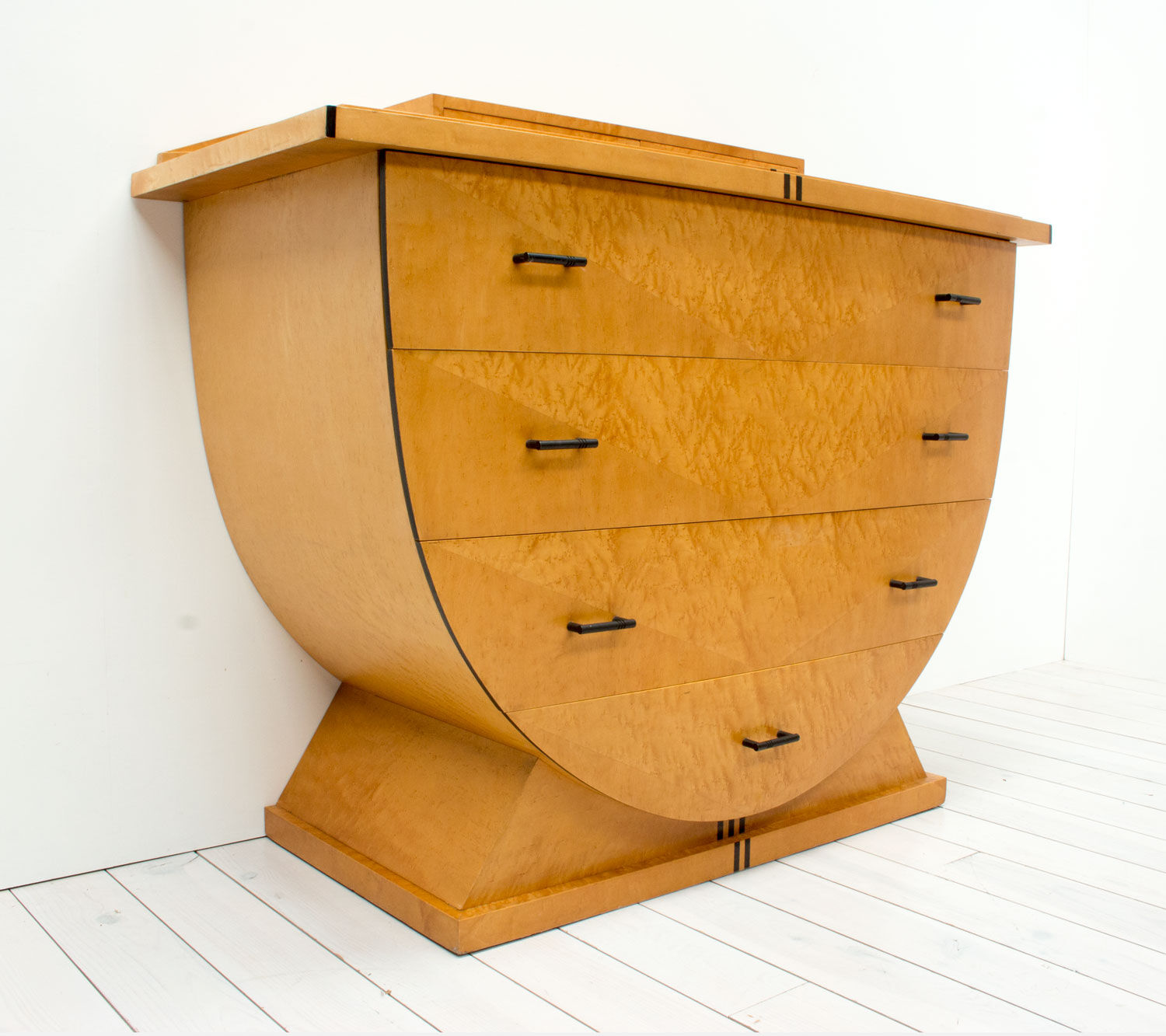 Art Deco Design Maple Chest of Drawers by Roche Bobois, 1980s