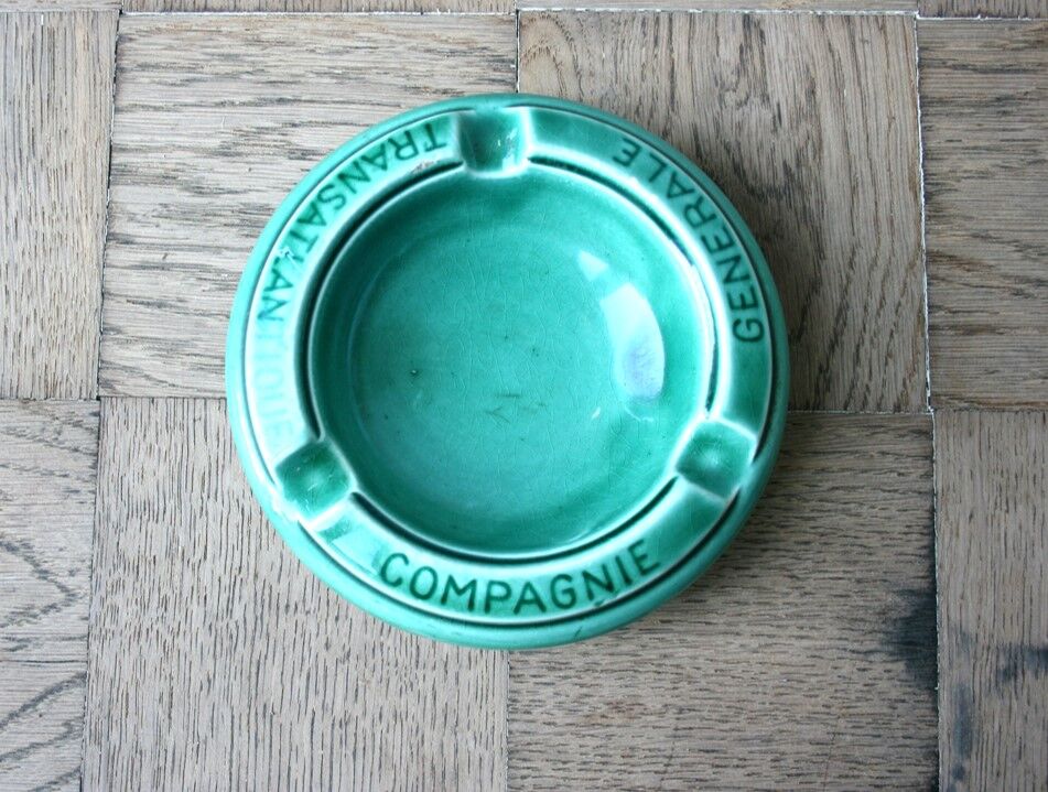 Green ashtray Compagnie Générale Transatlantique