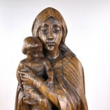 Virgin carved oak wood